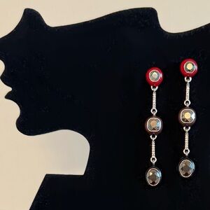 ❤️Elegant Silver Drop Earrings for Pierced Ears  - Brand New